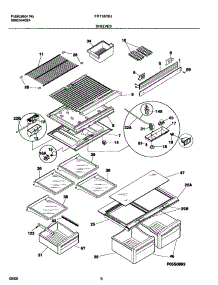 07 - Shelves parts for Frigidaire Refrigerator FRT18RRJD1 from AppliancePartsPros.com