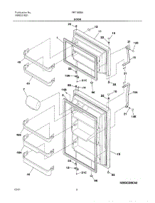 03 - Door parts for Frigidaire Refrigerator FRT18S6AQ0 from AppliancePartsPros.com