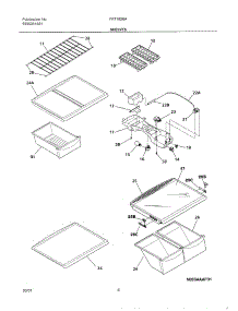 07 - Shelves parts for Frigidaire Refrigerator FRT18S6AQ0 from AppliancePartsPros.com