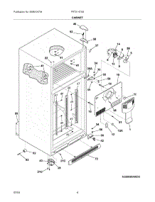 05 - Cabinet parts for Frigidaire Refrigerator FRT21H7ASB5 from AppliancePartsPros.com