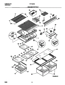 04 - Shelves / Controls parts for Frigidaire Refrigerator FRT18QRCD2 from AppliancePartsPros.com