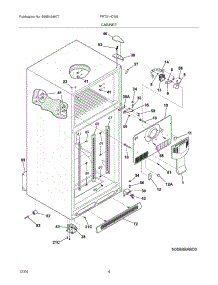 05 - Cabinet parts for Frigidaire Refrigerator FRT21H7ASB9 from AppliancePartsPros.com