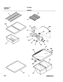 07 - Shelves parts for Frigidaire Refrigerator FRT18S6AW8 from AppliancePartsPros.com