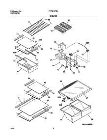 07 - Shelves parts for Frigidaire Refrigerator FRT21HP5AB1 from AppliancePartsPros.com