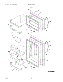 03 - Door parts for Frigidaire Refrigerator FRT21HS8KS3 from AppliancePartsPros.com