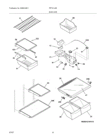 07 - Shelves parts for Frigidaire Refrigerator FRT21IL5DBG from AppliancePartsPros.com