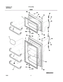 03 - Doors parts for Frigidaire Refrigerator FRT21HP5AZ2 from AppliancePartsPros.com