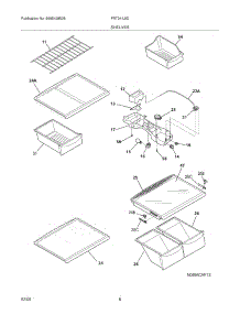 07 - Shelves parts for Frigidaire Refrigerator FRT21IL5DQ5 from AppliancePartsPros.com