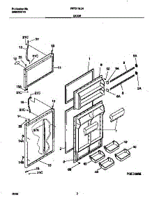02 - Doors parts for Frigidaire Refrigerator FRT21INLHD0 from AppliancePartsPros.com