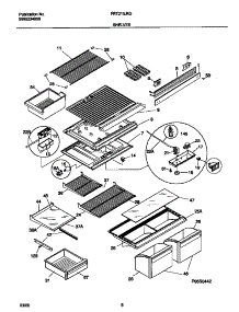 04 - Shelves parts for Frigidaire Refrigerator FRT21ILRGD3 from AppliancePartsPros.com