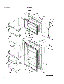 03 - Door parts for Frigidaire Refrigerator FRT21HR6AQ4 from AppliancePartsPros.com