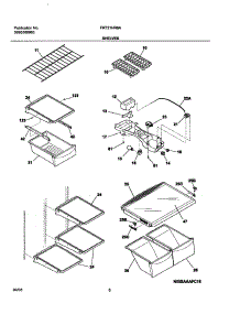 07 - Shelves parts for Frigidaire Refrigerator FRT21HR6AQ4 from AppliancePartsPros.com