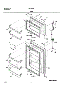 03 - Door parts for Frigidaire Refrigerator FRT21HS6AQ4 from AppliancePartsPros.com