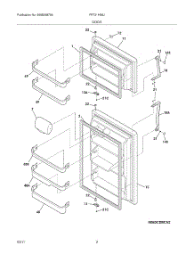 03 - Doors parts for Frigidaire Refrigerator FRT21HS6JS1 from AppliancePartsPros.com