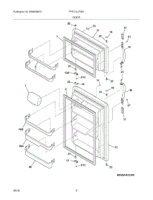 03 - Doors parts for Frigidaire Refrigerator FRT21IL4FWA from AppliancePartsPros.com