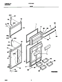 02 - Doors parts for Frigidaire Refrigerator FRT21INLHW3 from AppliancePartsPros.com