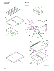 07 - Shelves parts for Frigidaire Refrigerator FRT21IS6BW3 from AppliancePartsPros.com