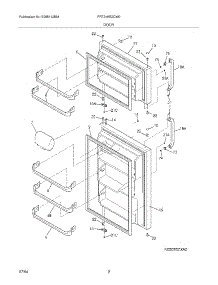 03 - Door parts for Frigidaire Refrigerator FRT21KB2DW0 from AppliancePartsPros.com