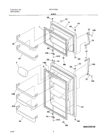 03 - Door parts for Frigidaire Refrigerator FRT21KR6AB0 from AppliancePartsPros.com