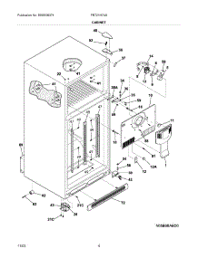 05 - Cabinet parts for Frigidaire Refrigerator FRT21H7ASB4 from AppliancePartsPros.com