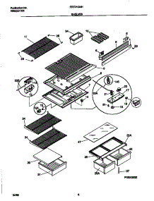 04 - Shelves parts for Frigidaire Refrigerator FRT21GNHD0 from AppliancePartsPros.com