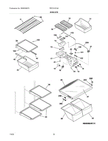 07 - Shelves parts for Frigidaire Refrigerator FRT21H7ASB4 from AppliancePartsPros.com