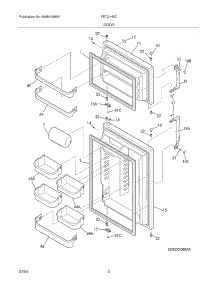03 - Door parts for Frigidaire Refrigerator FRT21H8CW2 from AppliancePartsPros.com