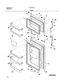 03 - Door parts for Frigidaire Refrigerator FRT21HR6AQ1 from AppliancePartsPros.com