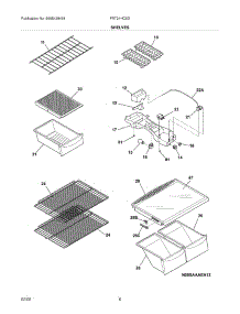 07 - Shelves parts for Frigidaire Refrigerator FRT21HC5DW5 from AppliancePartsPros.com