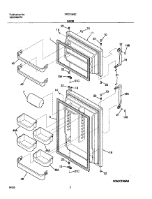 03 - Door parts for Frigidaire Refrigerator FRT21H8CK0 from AppliancePartsPros.com