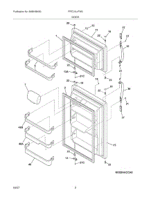 03 - Door parts for Frigidaire Refrigerator FRT21IL4FW3 from AppliancePartsPros.com