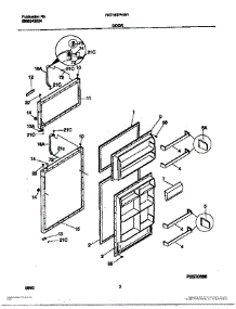 02 - Door parts for Frigidaire Refrigerator FRT18TPHW1 from AppliancePartsPros.com