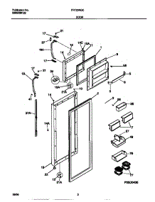 02 - Door parts for Frigidaire Refrigerator FRT20NGCB3 from AppliancePartsPros.com