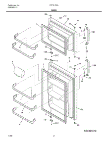 03 - Door parts for Frigidaire Refrigerator FRT21C5AW8 from AppliancePartsPros.com