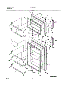 03 - Door parts for Frigidaire Refrigerator FRT21FD3AQ2 from AppliancePartsPros.com