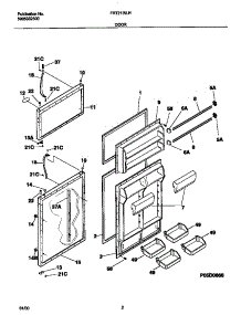 02 - Doors parts for Frigidaire Refrigerator FRT21INLHW2 from AppliancePartsPros.com
