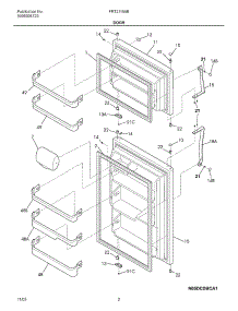 03 - Door parts for Frigidaire Refrigerator FRT21IS6BB4 from AppliancePartsPros.com