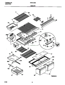 04 - Shelves parts for Frigidaire Refrigerator FRT21ILRGD1 from AppliancePartsPros.com