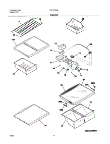 07 - Shelves parts for Frigidaire Refrigerator FRT21IS6BQ2 from AppliancePartsPros.com