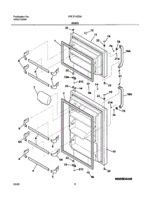 03 - Doors parts for Frigidaire Refrigerator FRT21KD3AZ4 from AppliancePartsPros.com