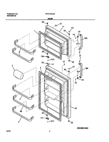 03 - Doors parts for Frigidaire Refrigerator FRT21KG4CW0 from AppliancePartsPros.com
