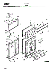 02 - Door parts for Frigidaire Refrigerator FRT21INLHW4 from AppliancePartsPros.com