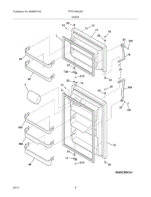 03 - Door parts for Frigidaire Refrigerator FRT21IS6JW3 from AppliancePartsPros.com