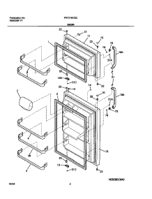 03 - Doors parts for Frigidaire Refrigerator FRT21KG3CW0 from AppliancePartsPros.com
