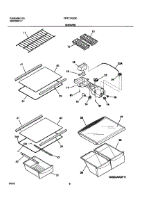 07 - Shelves parts for Frigidaire Refrigerator FRT21KG3CW0 from AppliancePartsPros.com