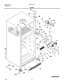 05 - Cabinet parts for Frigidaire Refrigerator FRT21KG3CW2 from AppliancePartsPros.com