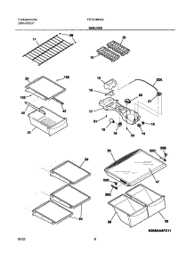 07 - Shelves parts for Frigidaire Refrigerator FRT21KR6AW5 from AppliancePartsPros.com