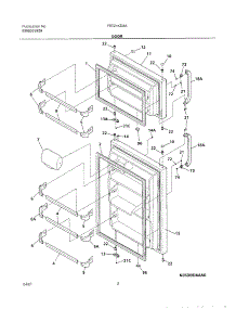 03 - Door parts for Frigidaire Refrigerator FRT21KD3AW1 from AppliancePartsPros.com