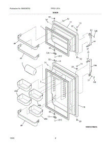 03 - Door parts for Frigidaire Refrigerator FRT21LR7AB8 from AppliancePartsPros.com