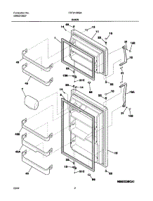 03 - Doors parts for Frigidaire Refrigerator FRT21KR6AB5 from AppliancePartsPros.com